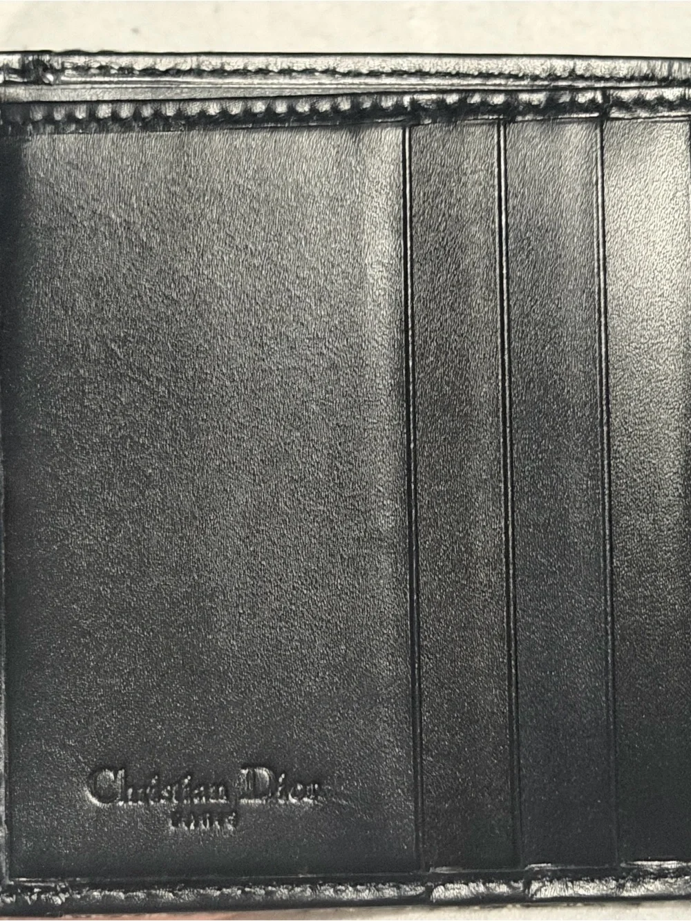 Christian Dior Trotter Bifold Trotter Wallet — Navy
